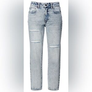 BUFFALO DAVID BITTON DENIM JEANS WOMEN RELAXED BOYFRIEND IN DISTRESSED BLUE 29